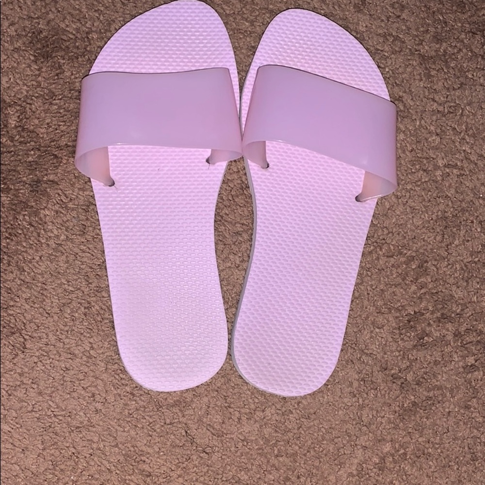 Pink sandal slides